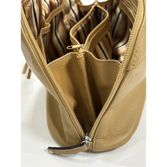 Tignanello Mini Dome Satchel Tan Genuine Leather Top Handle Bag - Picture 13 of 16